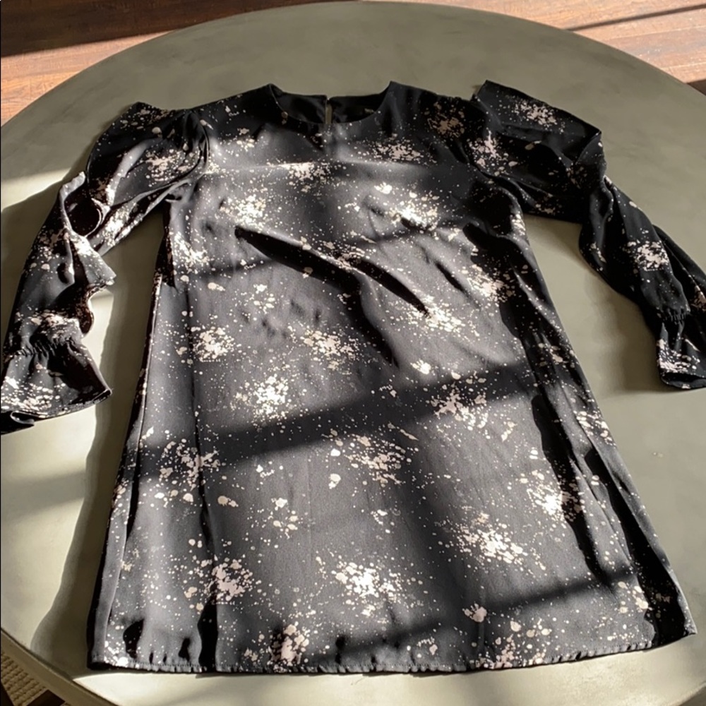 Mossimo | paint splattered black shift dress